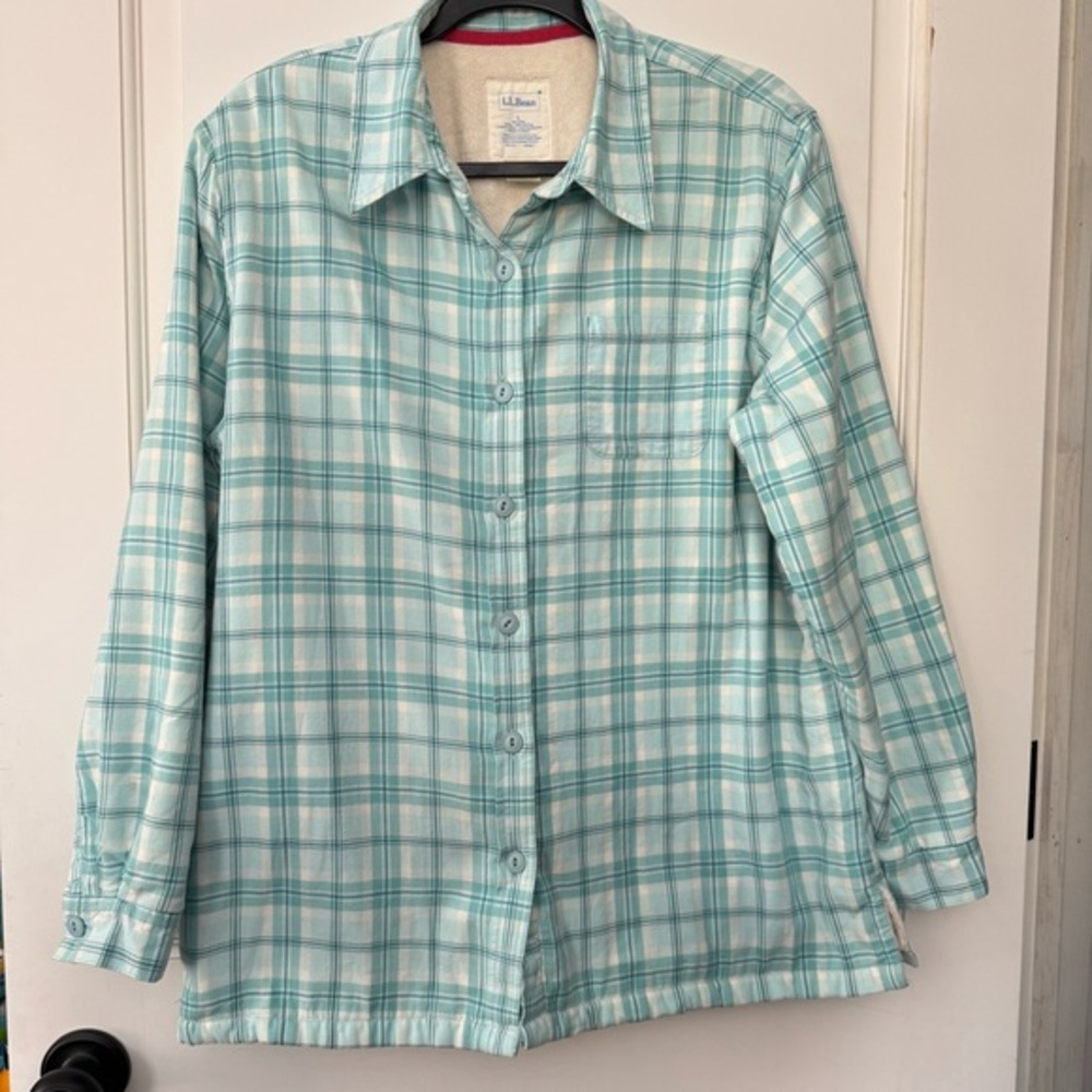 L.L. Bean lined flannel shirt jacket. Size L.